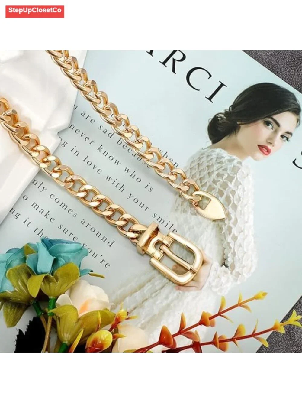 Adjustable Waist Chain Belt Metal Body Chain Women Hip Link Belt for Dresses
